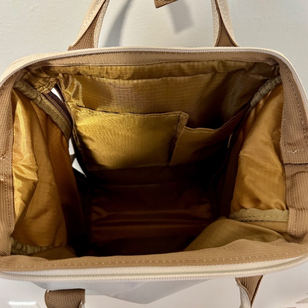 Anello Circle Lightweight Backpack Tan Multi-Pock… - image 7